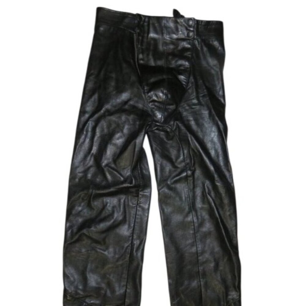 Barbara Matera High End Designer Buttery soft adjustable Leather Pants Vintage